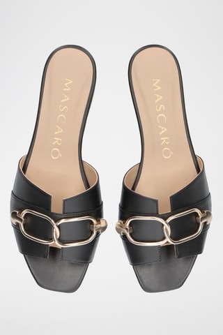 Mules en cuir - Noir