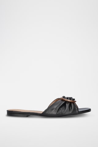 Mules en cuir - Noir