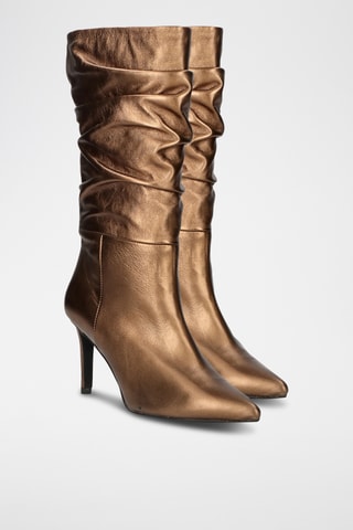 Bottes en cuir - Doré