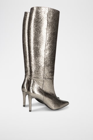 Bottes en cuir - Argenté