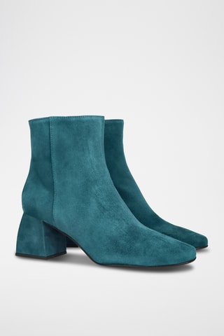 Bottines en cuir - Turquoise