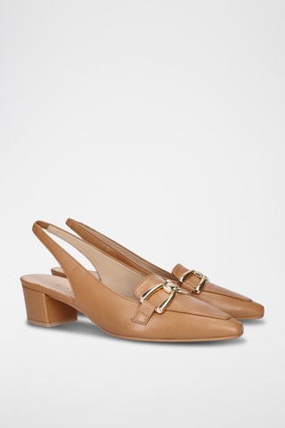 Escarpins en cuir - Camel