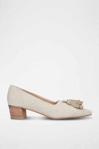 Mocassins à talons - Gris clair