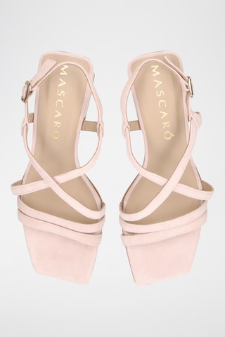 Sandales à talons en cuir - Rose