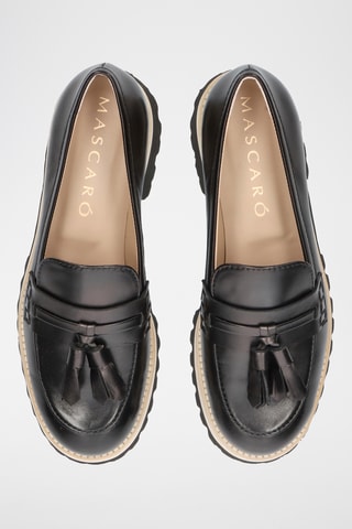 Mocassins plateformes en cuir - Noir
