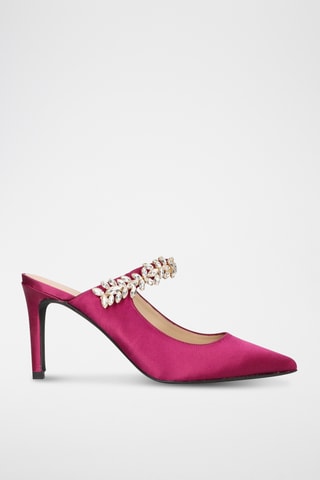 Mules à talons - Fuchsia