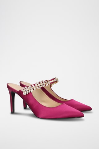 Mules à talons - Fuchsia