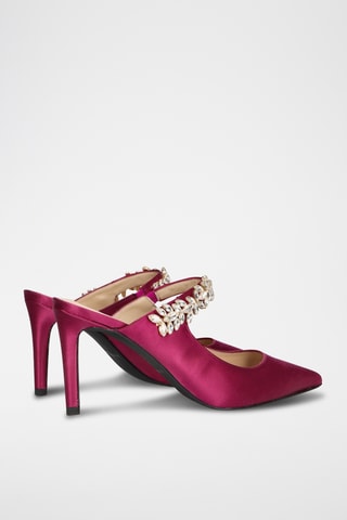 Mules à talons - Fuchsia
