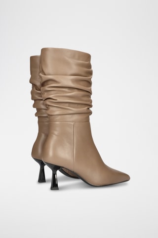Bottes en cuir - Beige