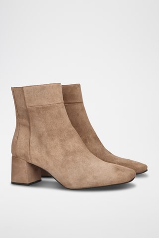 Bottines en cuir - Beige
