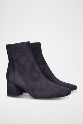 Bottines en cuir - Bleu marine