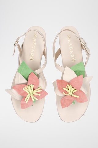 Sandales en cuir - Beige