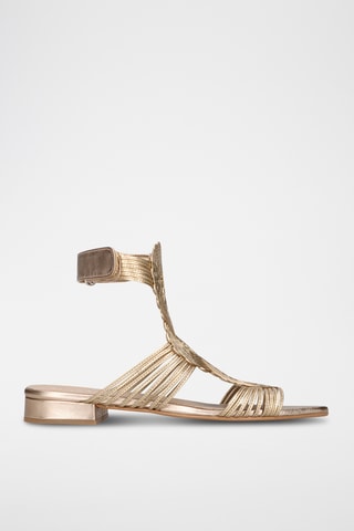 Sandales en cuir - Doré