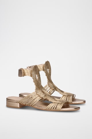 Sandales en cuir - Doré