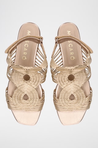 Sandales en cuir - Doré