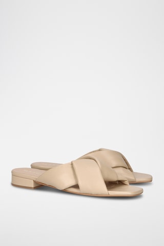 Mules en cuir - Beige
