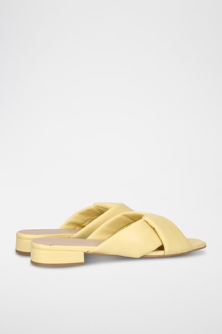 Mules en cuir - Jaune