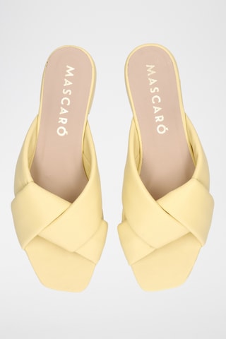 Mules en cuir - Jaune