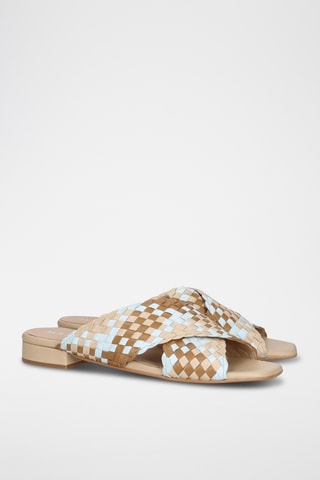 Mules en cuir - Beige