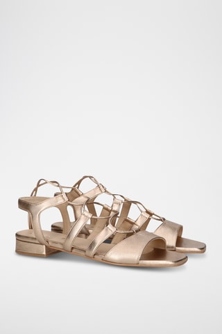 Sandales en cuir - Doré