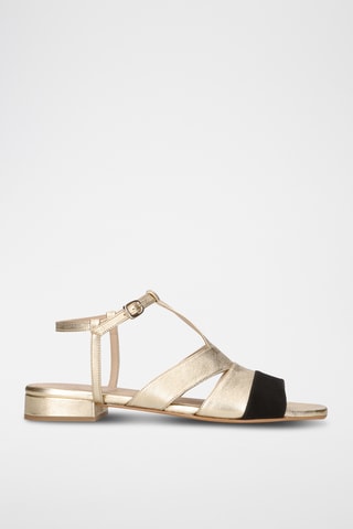 Sandales en cuir - Doré