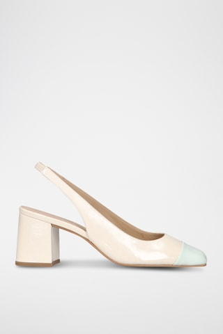 Escarpins en cuir verni - Beige