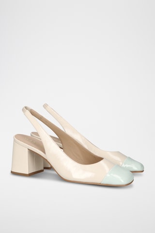 Escarpins en cuir verni - Beige