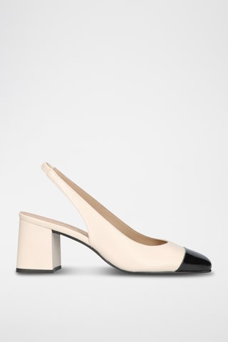 Escarpins en cuir verni - Beige