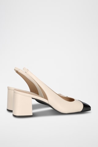 Escarpins en cuir verni - Beige