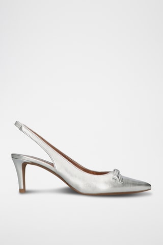 Escarpins en cuir - Argenté