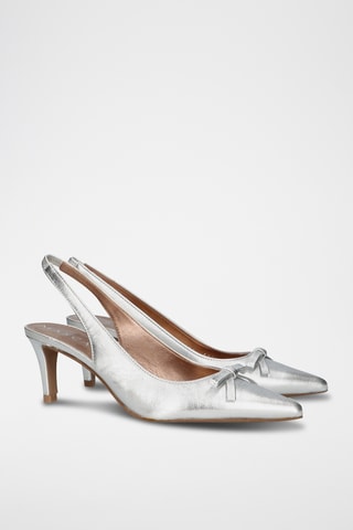 Escarpins en cuir - Argenté