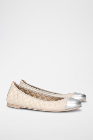 Ballerines en cuir - Beige