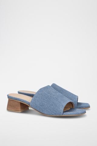 Mules à talons - Bleu