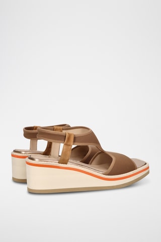Sandales compensées - Marron