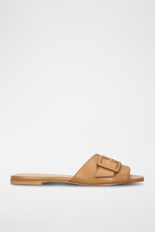 Mules en cuir - Camel