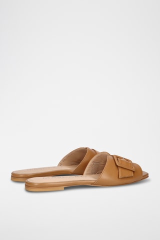 Mules en cuir - Camel
