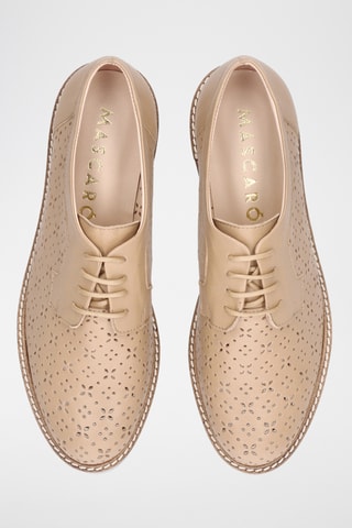 Derbys en cuir - Beige