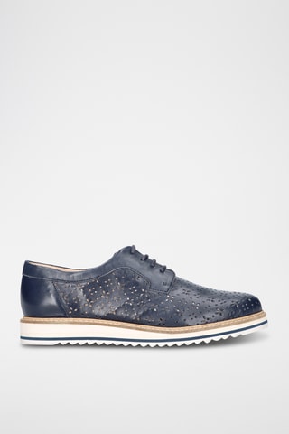 Derbys en cuir - Bleu marine