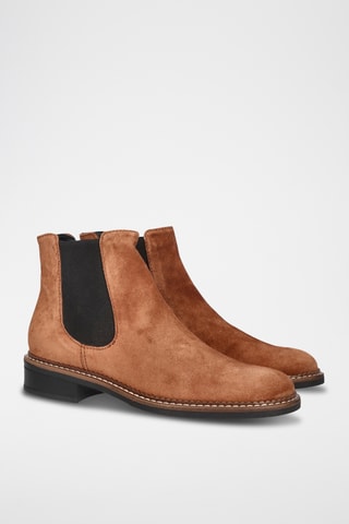 Bottines Chelsea en cuir - Marron