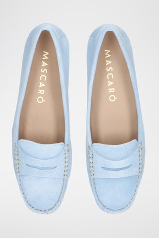 Mocassins en nubuck - Bleu clair