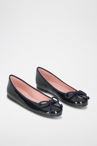 Ballerines en cuir verni - Noir