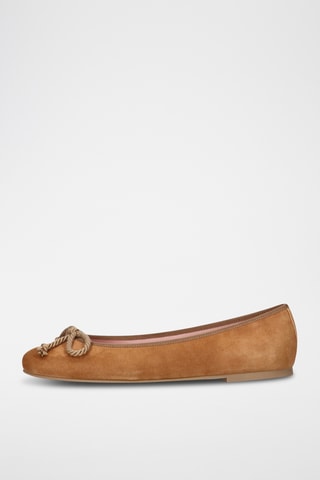 Ballerines en nubuck - Marron