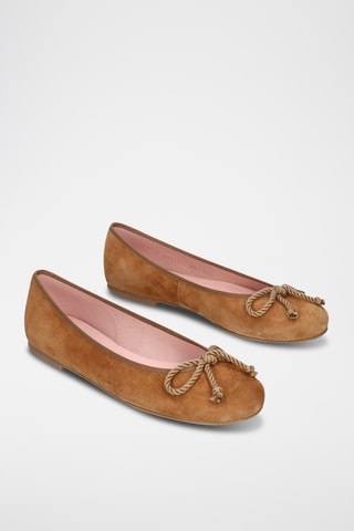 Ballerines en nubuck - Marron