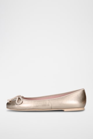 Ballerines en cuir - Doré