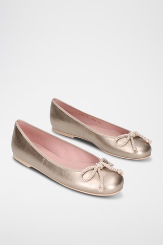 Ballerines en cuir - Doré