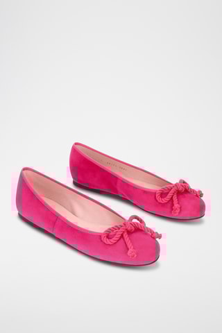 Ballerines en nubuck - Fuchsia