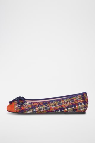 Ballerines en tweed - Bleu marine