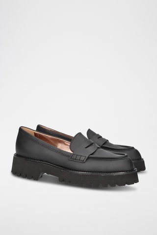Mocassins en cuir - Noir