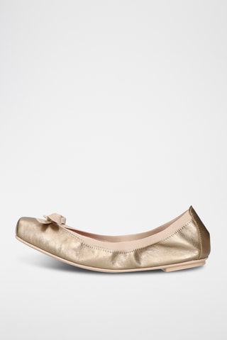 Ballerines en cuir - Doré