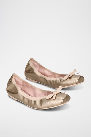 Ballerines en cuir - Doré
